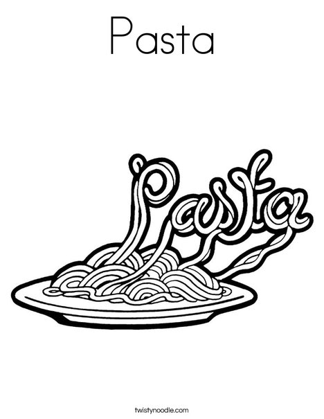 468x605 Pasta Coloring Page
