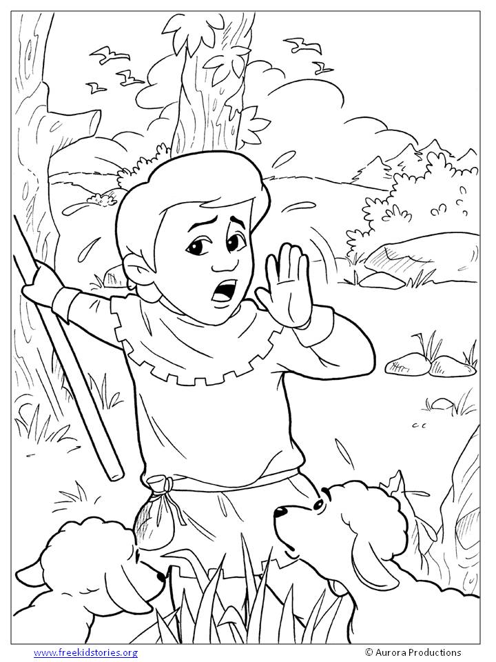 720x960 Boy Who Cried Wolf Coloring Page Free
