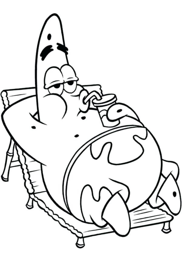 600x844 Coloring Pages Coloring Pages Patrick Star From Spongebob Coloring
