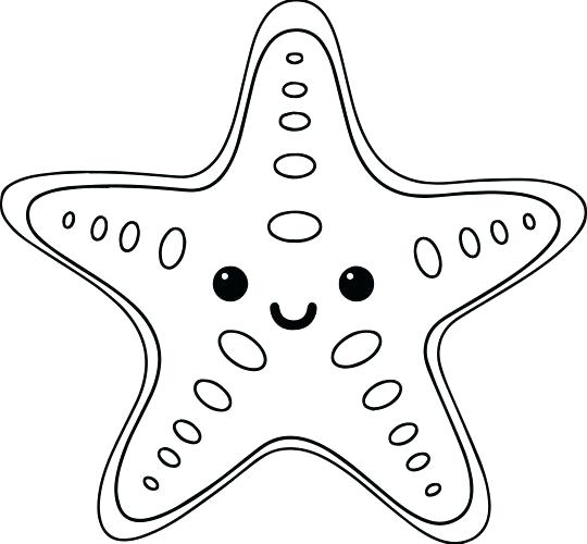 540x500 Coloring Pages Starfish Coloring Pages Best Sheet Picture Medium