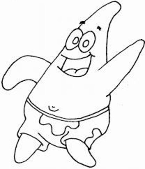500x582 Free Coloring Pages Patrick Star Coloring Pages For Kids