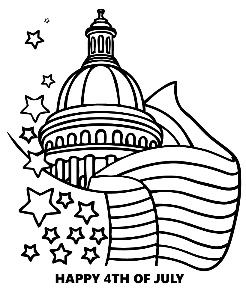 820x968 Exciting Fourth Of July Pictures To Color 4th July Coloring Pages