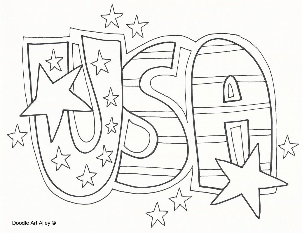 1035x800 Independence Day And Other Patriotic Coloring Pages From Doodle