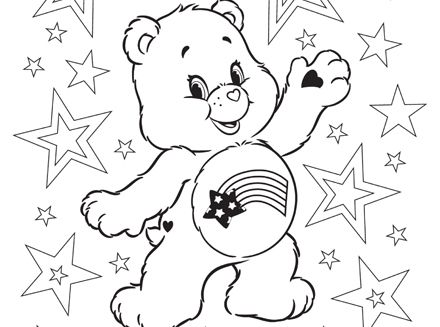 440x327 Happy 4th Of July! Free Care Bears Patriotic Printable Coloring