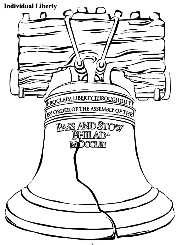 600x792 Liberty Bell Coloring Page Patriotic Symbols Liberty Bell Coloring