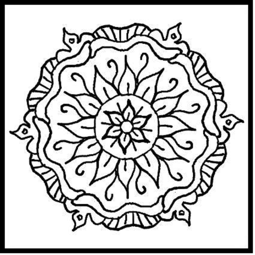 851x850 Flower Pattern Coloring Pages Educational Coloring Pages
