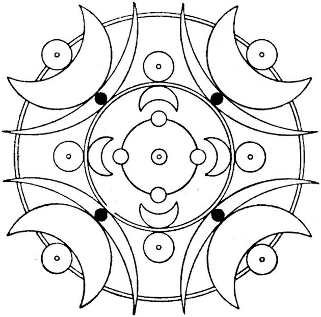 630x622 Geometric Coloring Pages
