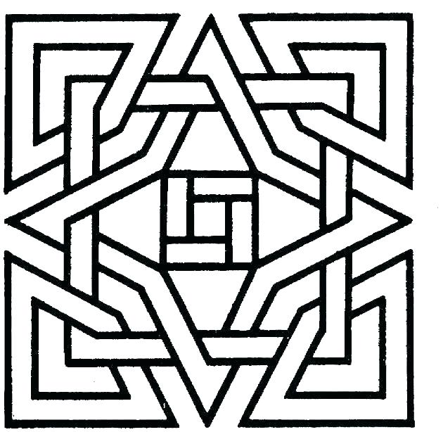630x614 Printable Geometric Coloring Pages Geometric Coloring Pages
