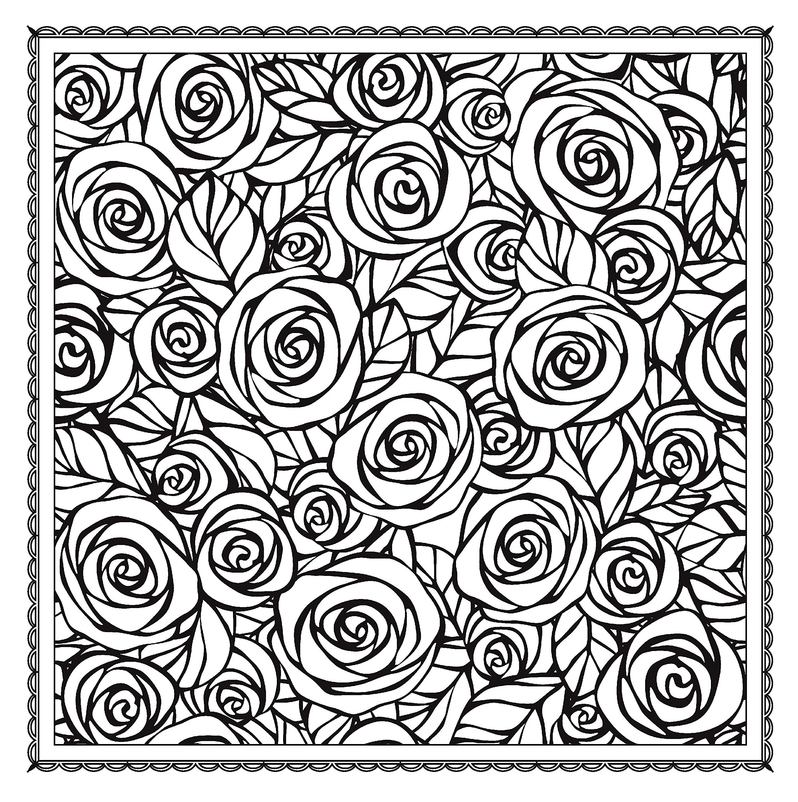 2548x2560 Blossom Magic Beautiful Floral Patterns Coloring Book