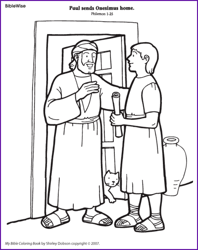 400x505 Coloring (Paul Sends Onesimus Home)