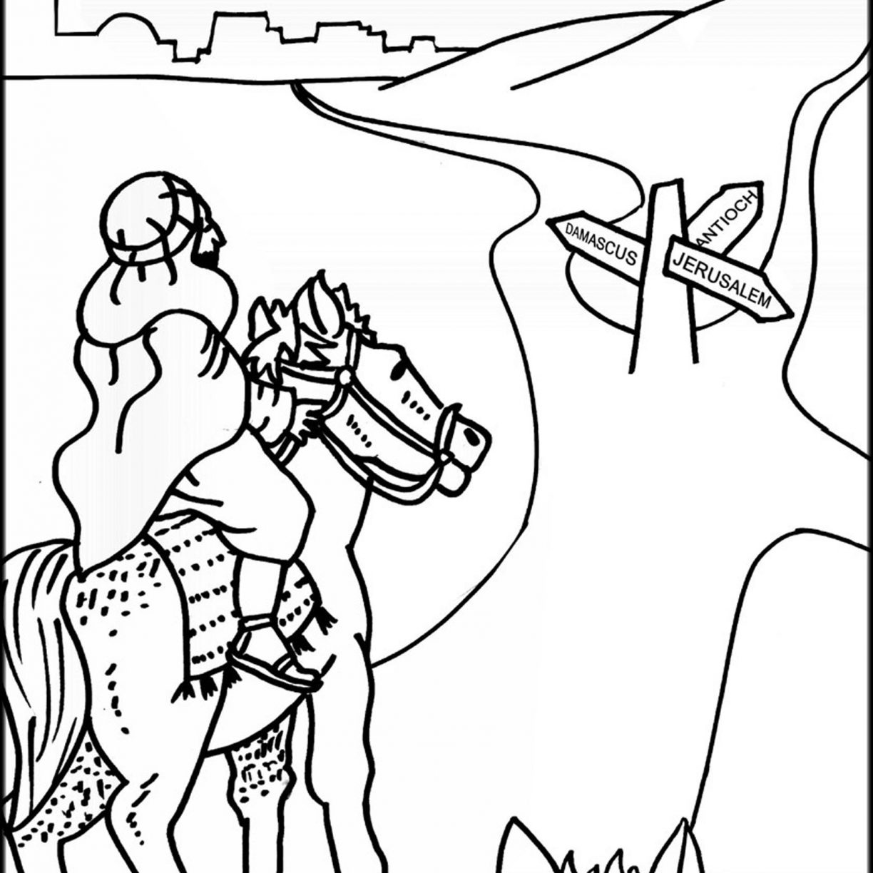 1224x1224 Bible Coloring Pages Pauls Printable Paul Kids And Barnabas Free