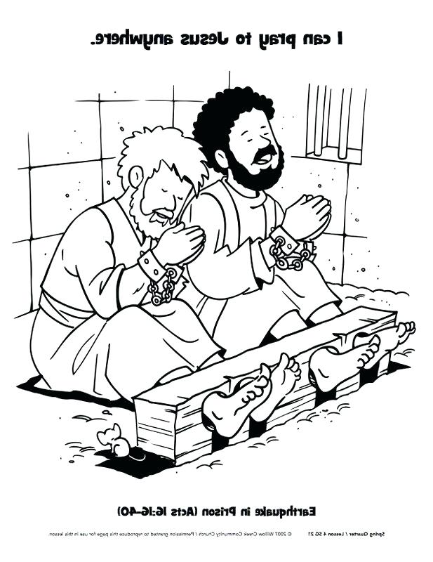 617x800 Paul And Silas Coloring Page 8 Pics Of In Prison Coloring Page