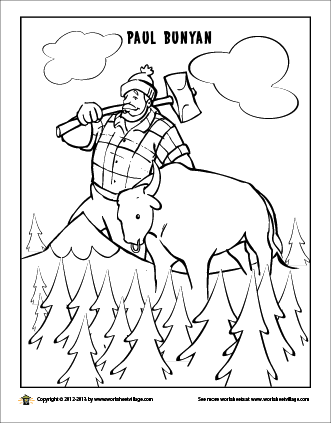 331x423 Paul Bunyan Coloring Page