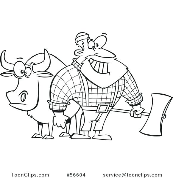581x600 Paul Bunyan Coloring Pages Printable