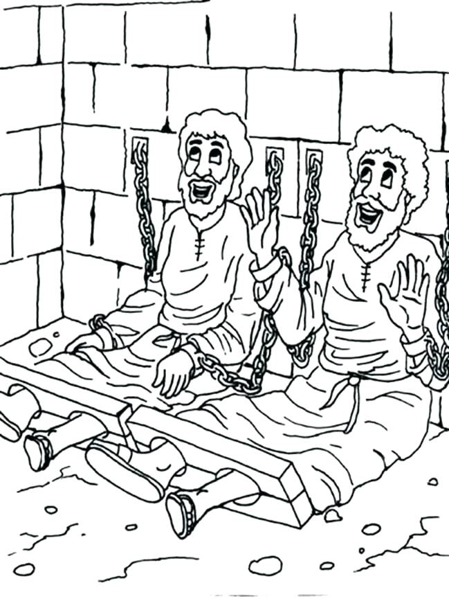 649x865 Bible Coloring Pages And In Prison For Free Bible Coloring Pages