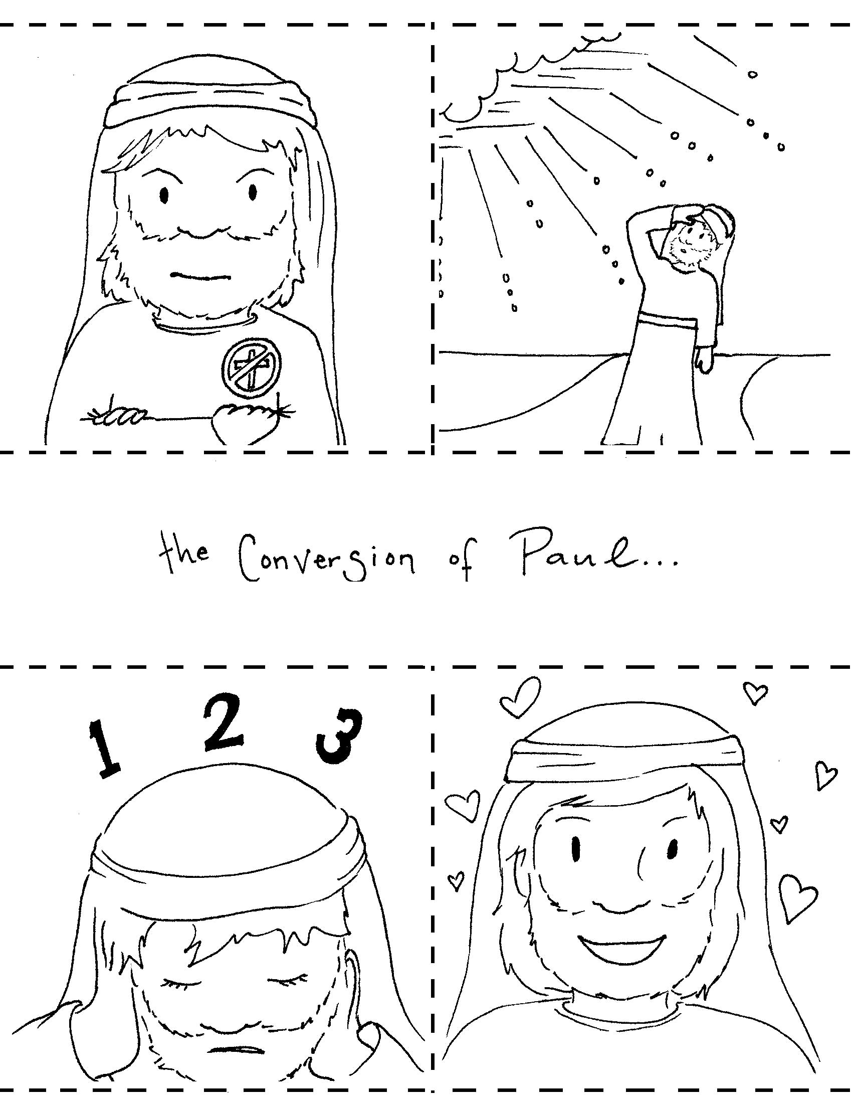1700x2208 Convert Photos To Coloring Pages Paul On The Road To Damascus