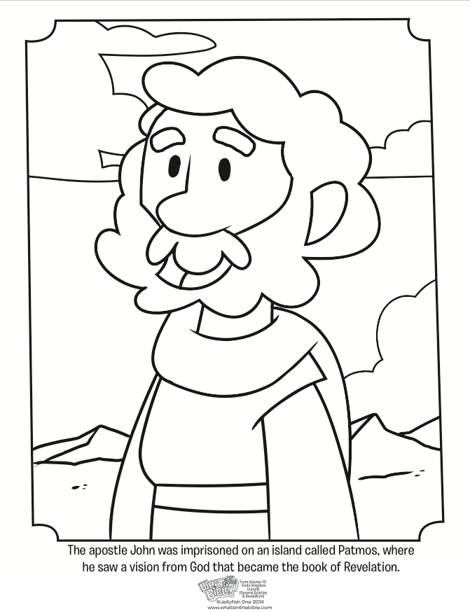671x874 John's Revelation Coloring Page