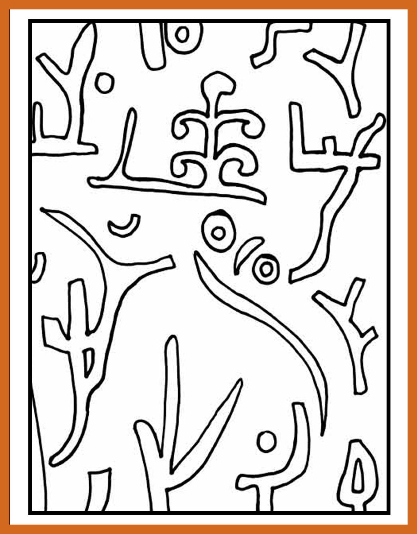 1335x1710 Amazing This Is A Picture Of The Coloring Page For Paul Klee U
