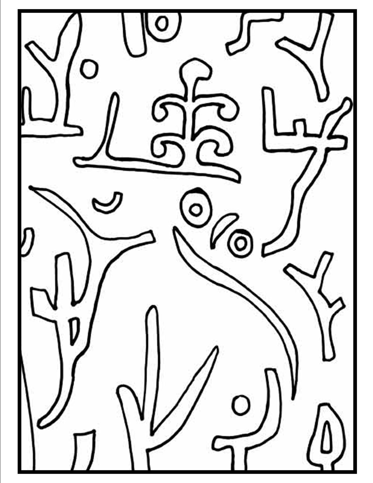 1275x1650 This Is A Picture Of The Coloring Page For Paul Klee's Park