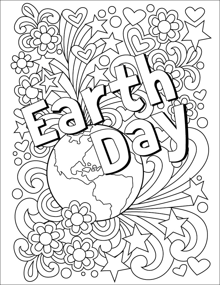 759x982 Earth Day Coloring Page