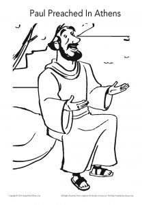 208x300 Paul Preached In Athens Coloring Page On Sunday School Zone