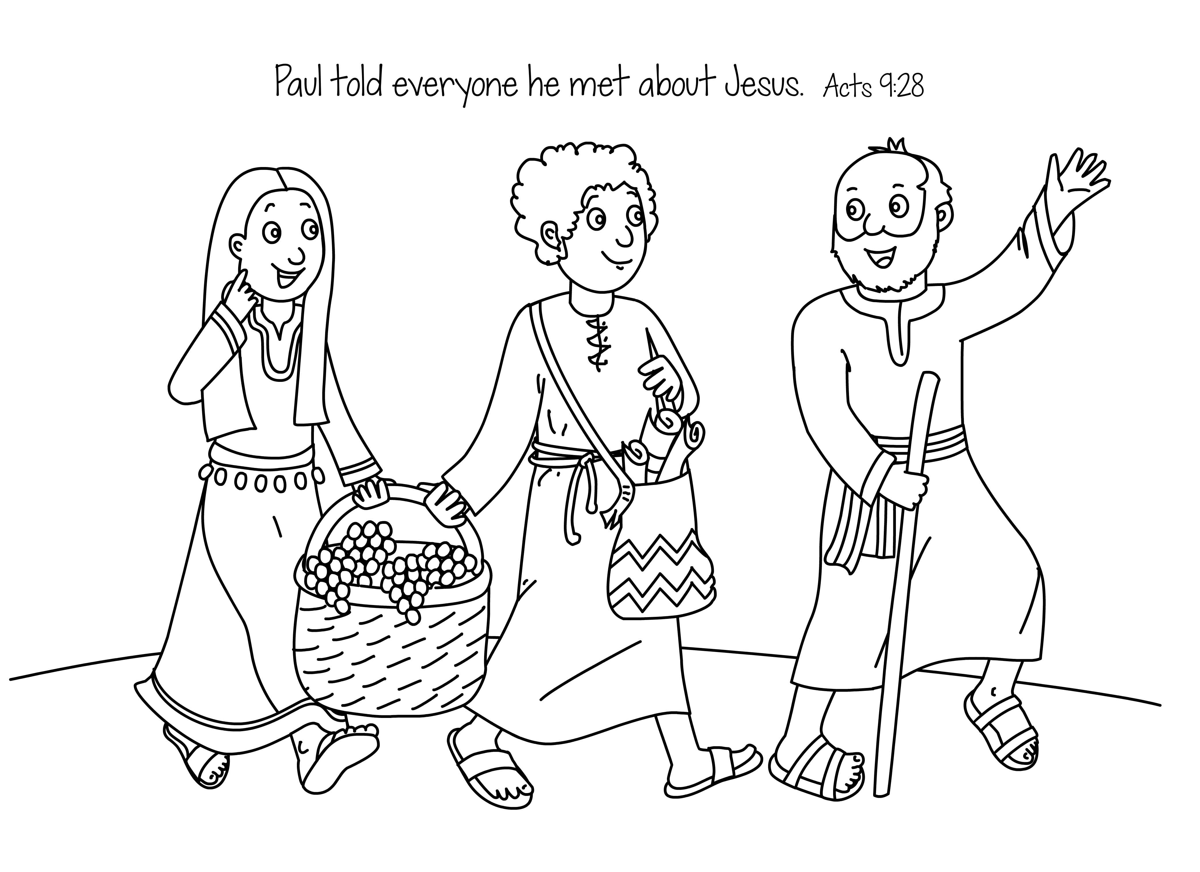 4167x3028 Free Bible Coloring Page Paul's Journey