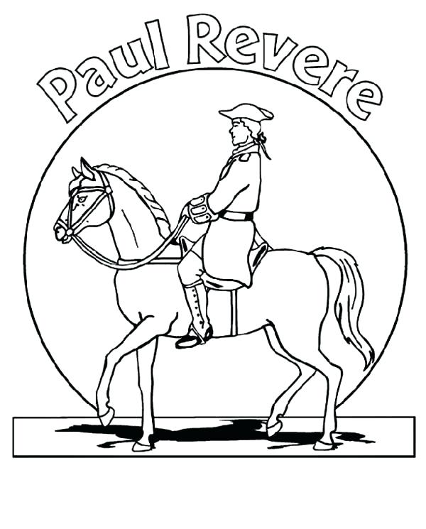 600x745 Paul Revere Coloring Page Revere The Patriot Day Coloring Pages