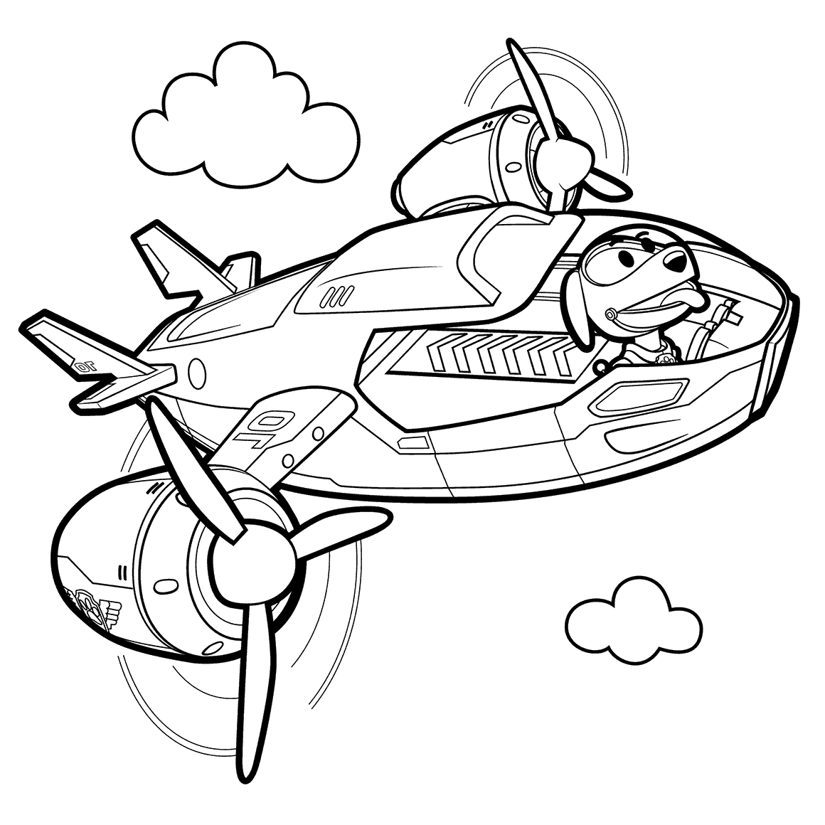 1160x1160 Robo Dog In Air Patroller Coloring Pages