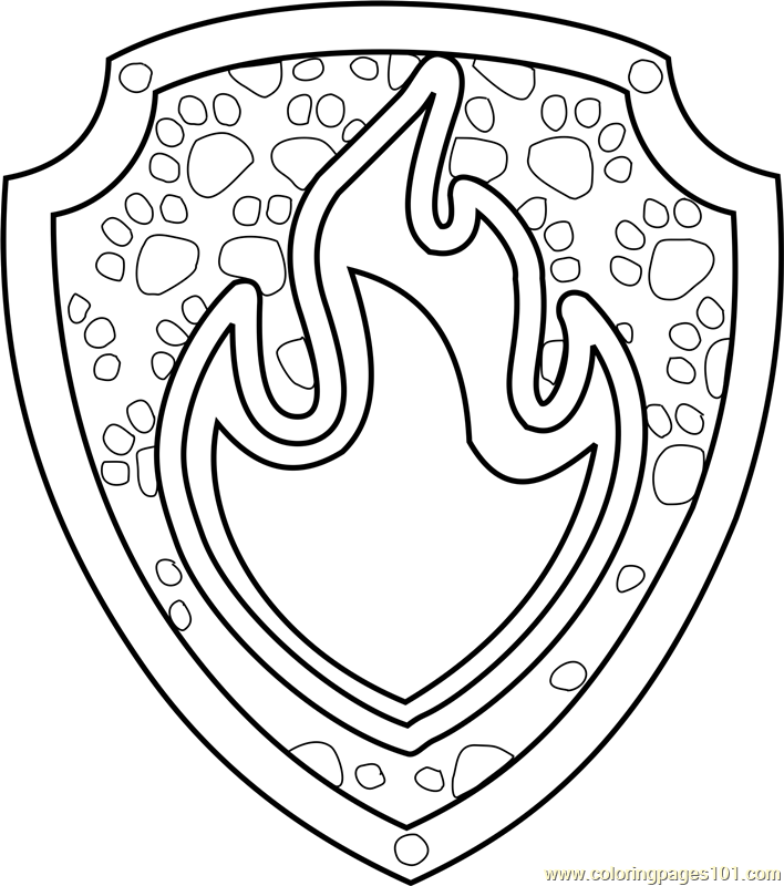 708x800 Marshall Badge Coloring Page