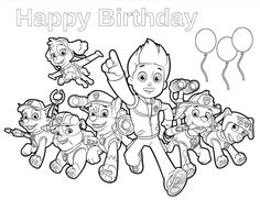 236x182 Happy Birthday From Paw Patrol Coloring Page Printable Nick Jr