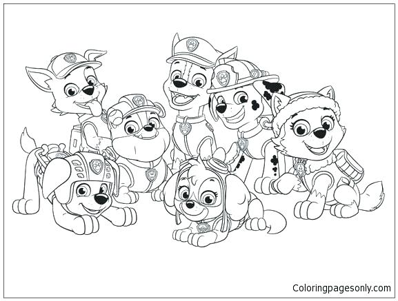 577x437 Coloring Pages Paw Patrol And Coloring Pages Paw Patrol Together