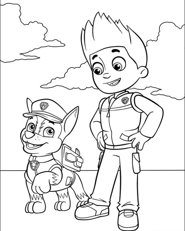 600x750 Paw Patrol Christmas Coloring Sheet Pages