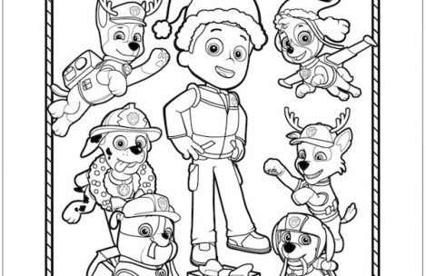 469x304 Paw Patrol Christmas Coloring Pages Just Colorings