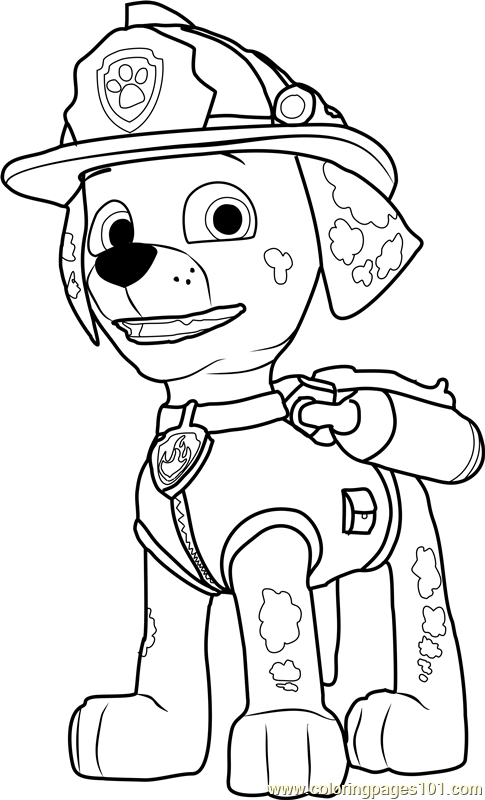485x800 Paw Patrol Coloring Pages Marshall Marshall Coloring Page Free Paw