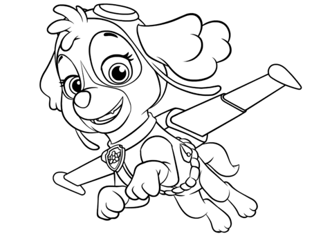 480x339 Skye Paw Patrol Coloring Pages Skye Flying Coloring Page Free