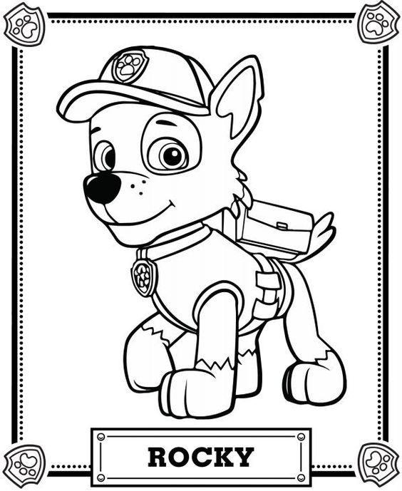 564x689 Paw Patrol Rocky Coloring Pages 01 Coloring Pages