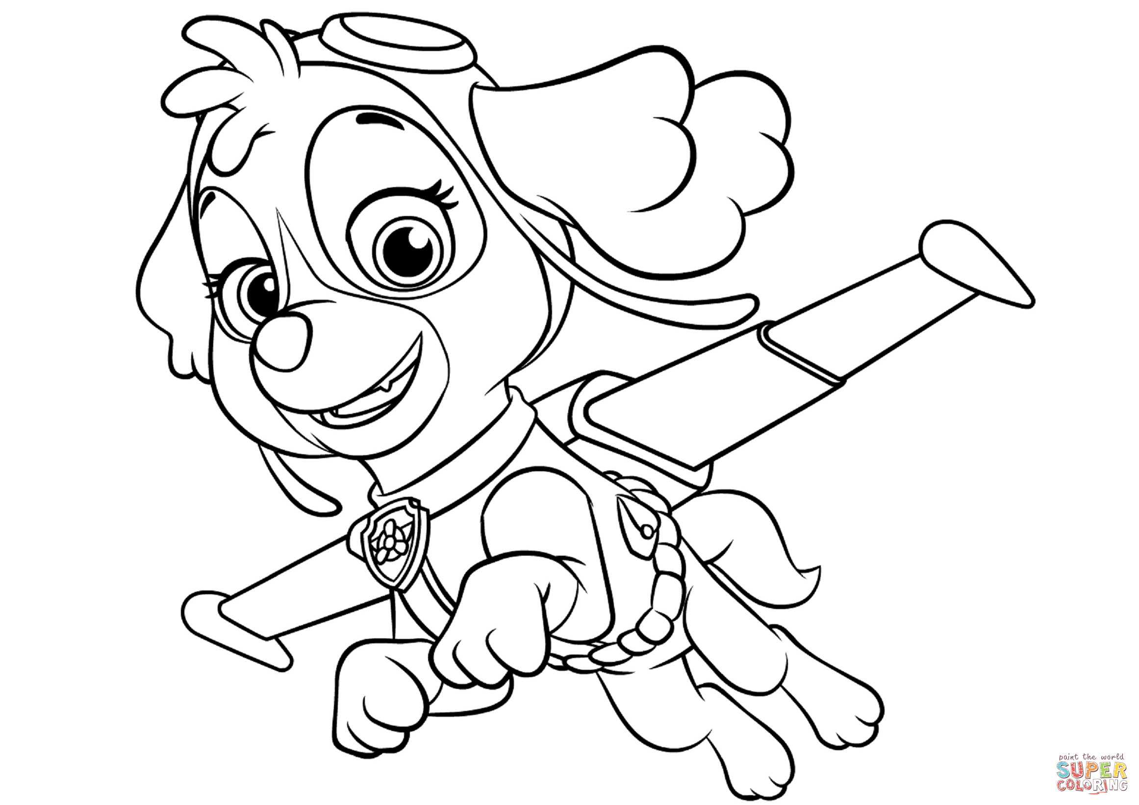 2323x1643 Paw Patrol Coloring Pages Skye And Everest