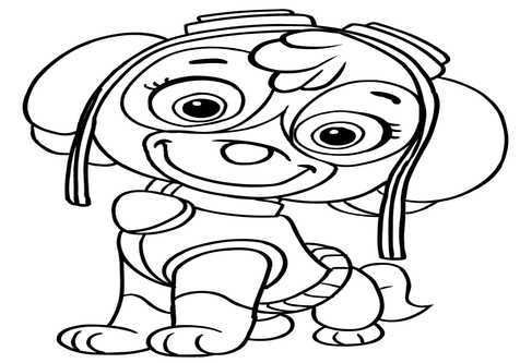 476x333 Sky Paw Patrol Coloring Pages Page Image Clipart Images