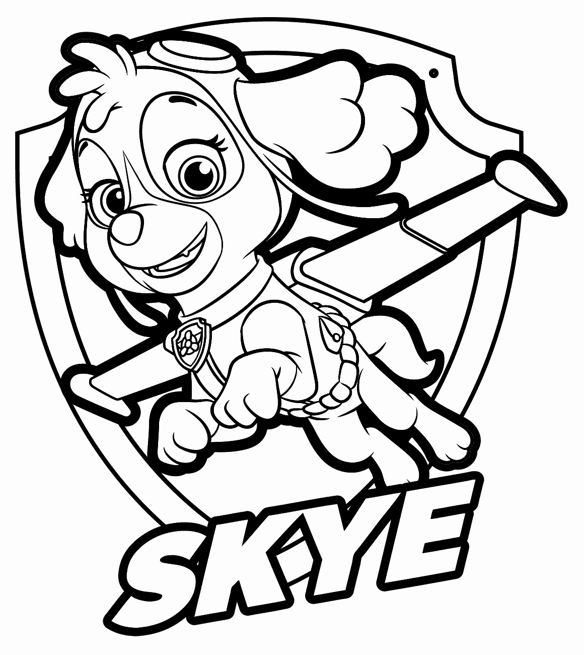 1160x1300 Free Printable Paw Patrol Coloring Pages Inspirational Skye Page