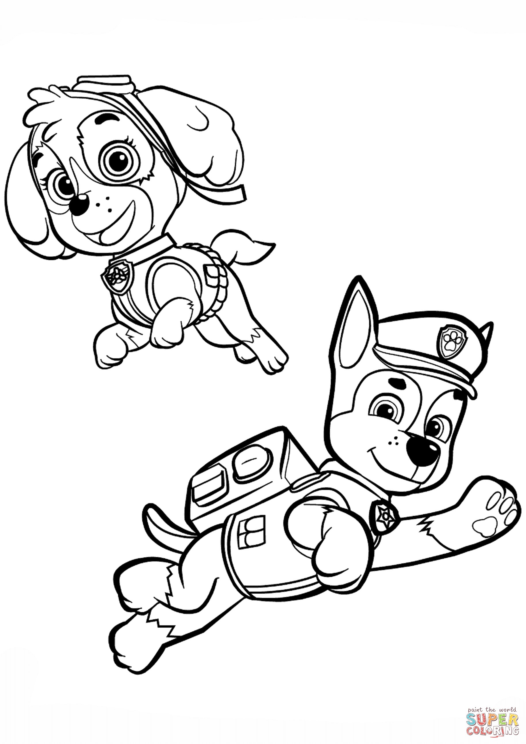 1827x2583 Skye Paw Patrol Coloring Pages Best Of Chase And Skye Coloring