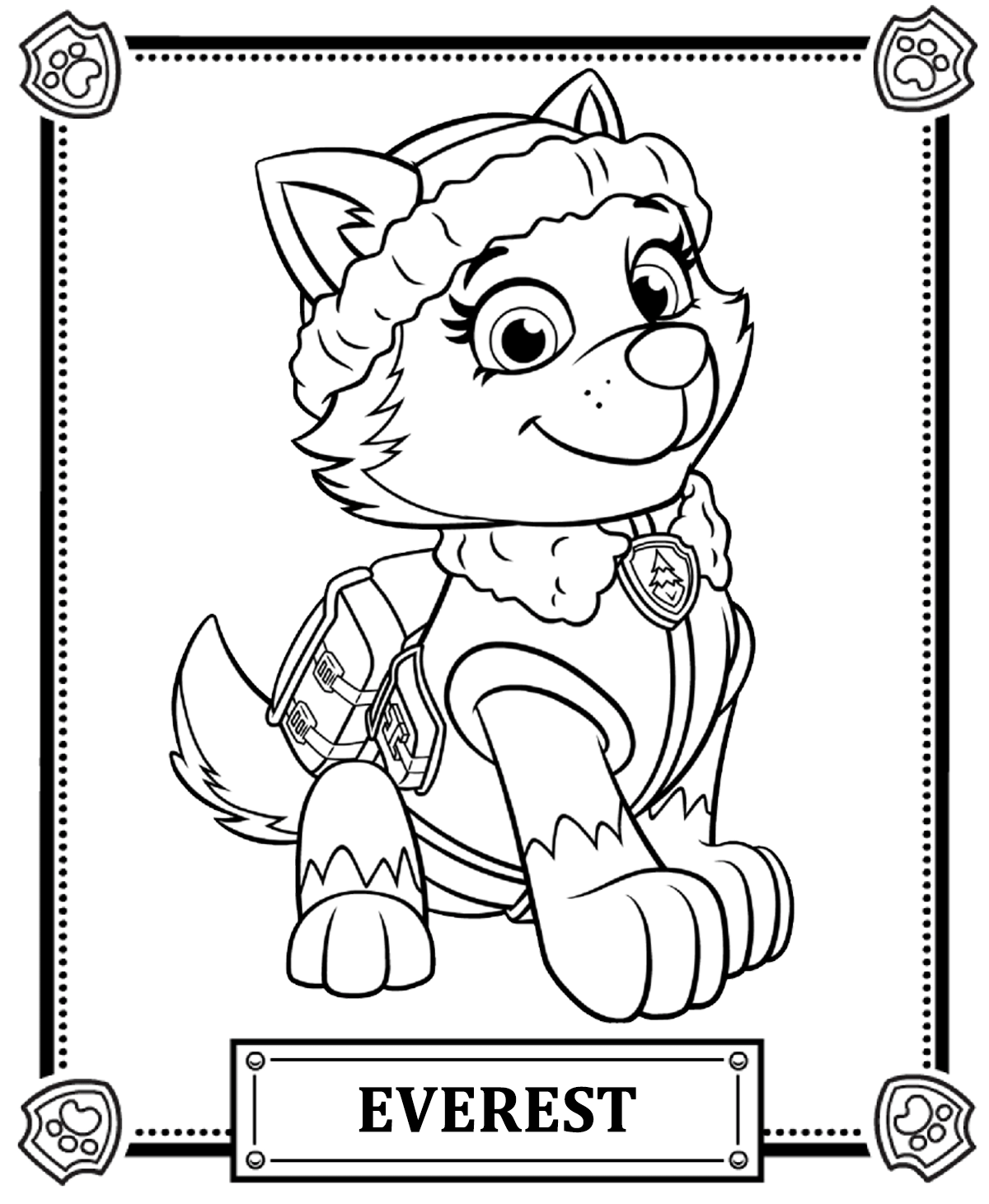 1200x1461 Paw Patrol Coloring Pages