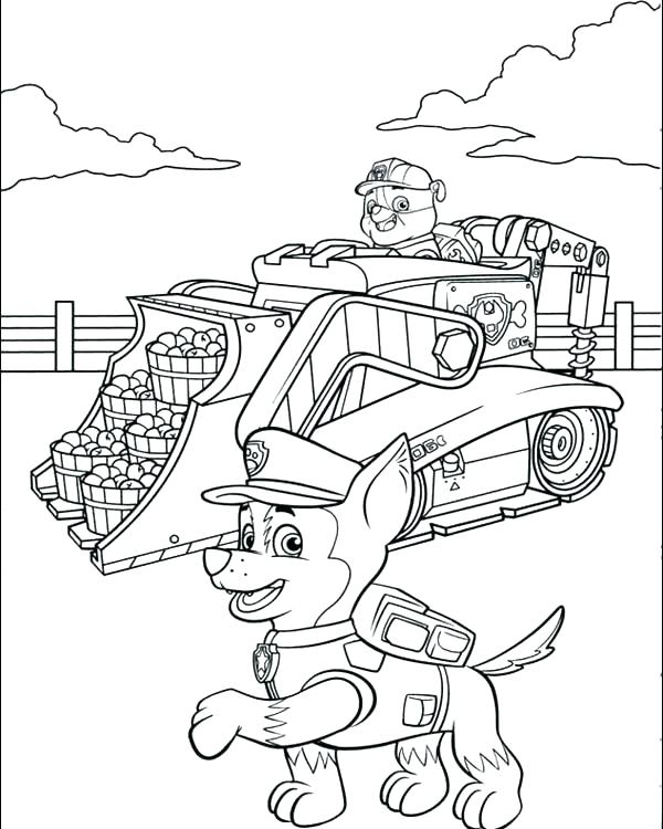 600x750 Printable Paw Patrol Coloring Pages Paw Patrol Easter Coloring