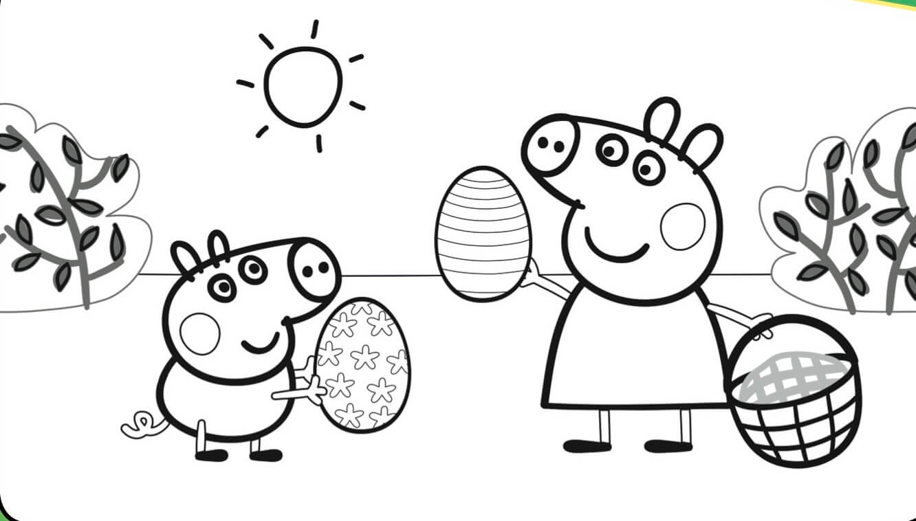1332x758 30 Printable Peppa Pig Coloring Pages You Won'T Find Anywhere