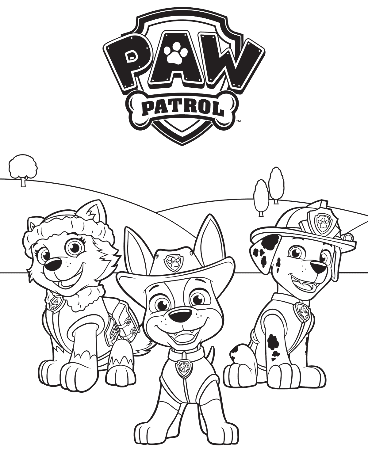 1200x1530 Paw Patrol Coloring Page