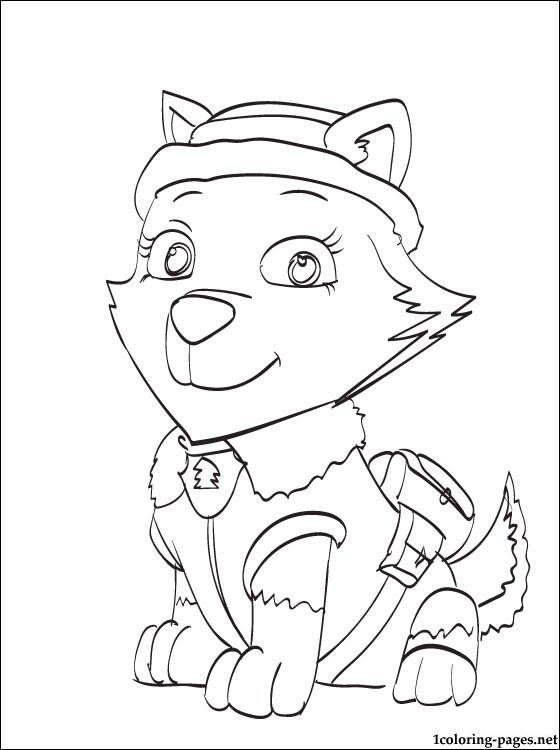 560x750 Everest Paw Patrol Coloring Page Coloring Pages