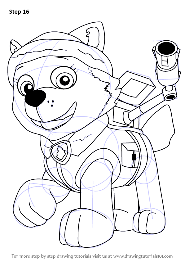 597x844 Everest Paw Patrol Drawing