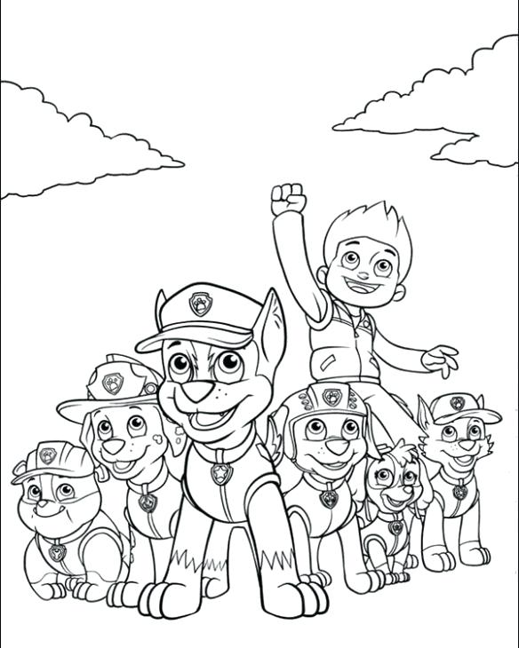 584x730 Paginas De Color Nick Jr Free Nick Jr Paw Patrol Printable