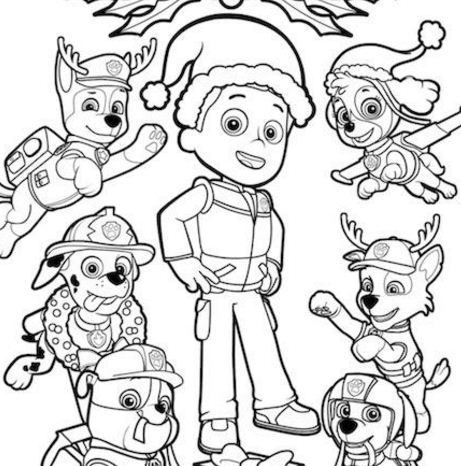 461x466 Paw Patrol Christmas Ryder Coloring Page