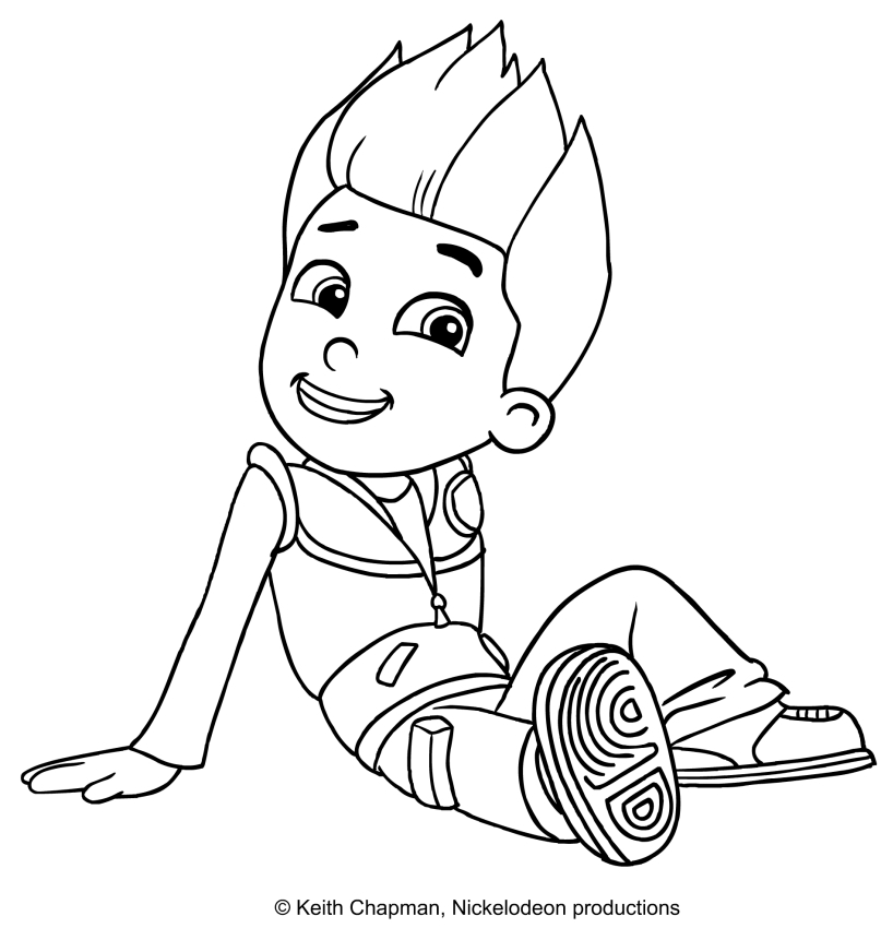 807x850 Ryder Coloring Pages Ryder Paw Patrol Coloring Page Sitting