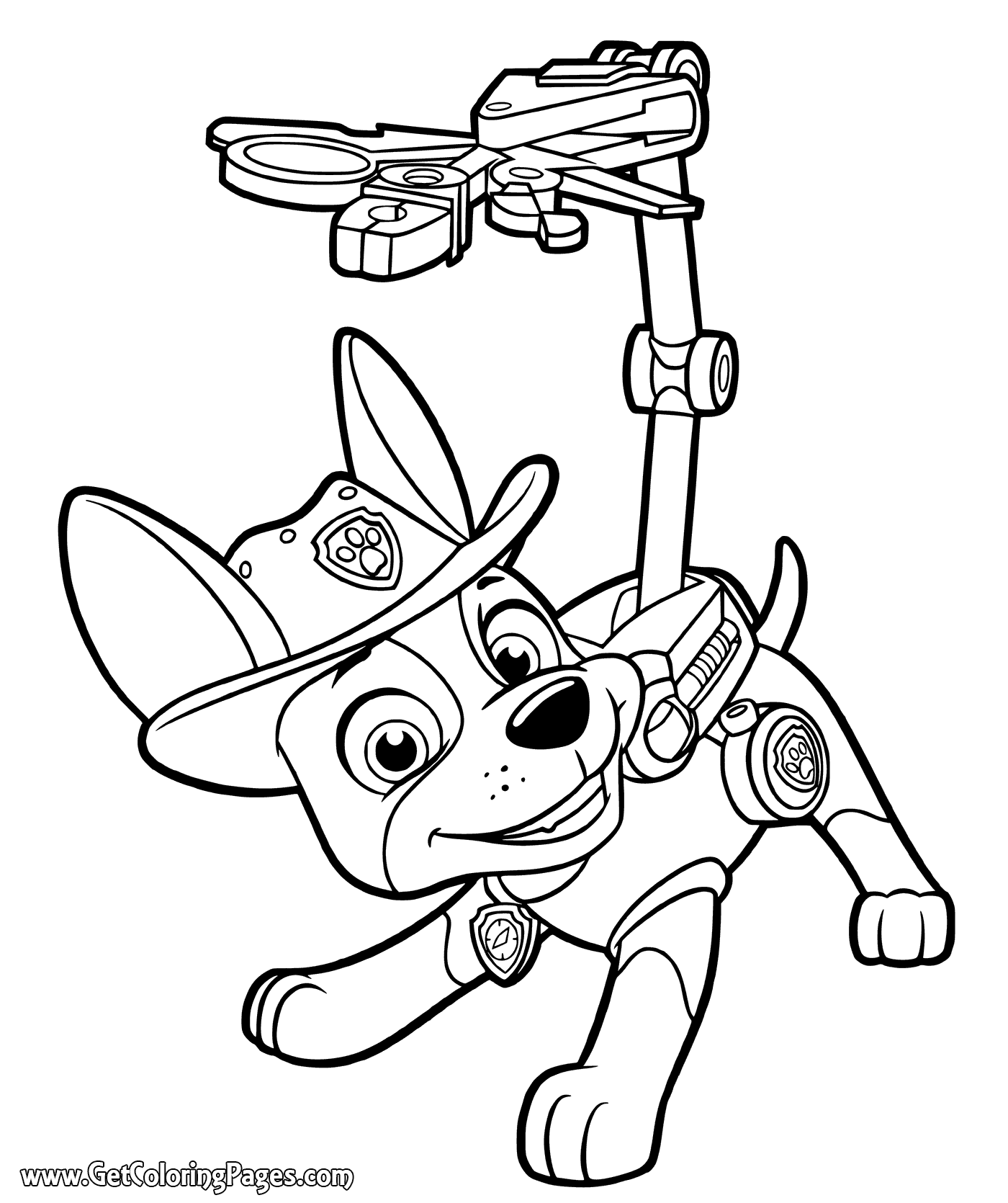 1400x1670 Paw Patrol Tracker Coloring Page